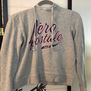 Aeropostale crop top hooded sweater nwot